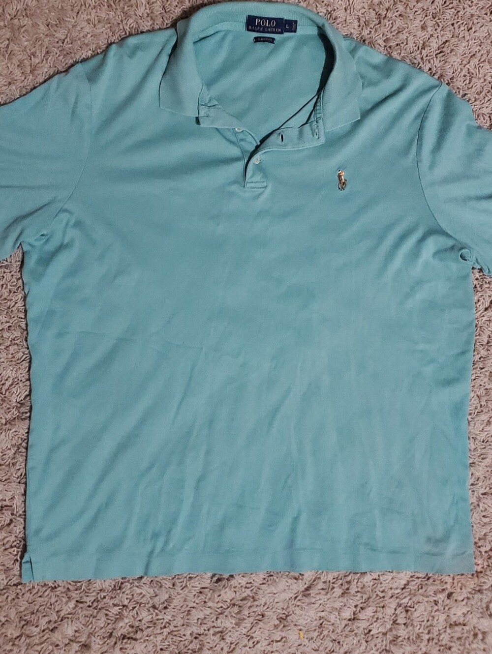 Ralph Lauren Men's Polo Shirt - Light Blue